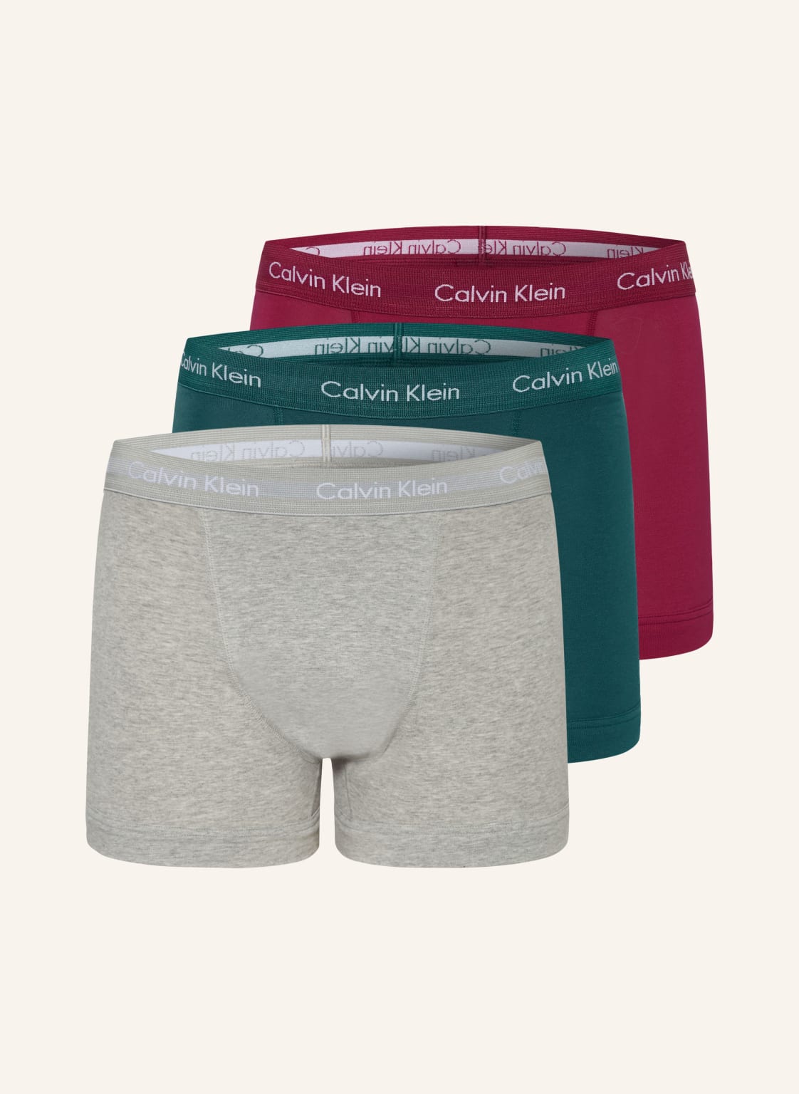 Calvin Klein 3er-Pack Boxershorts Cotton Stretch pink von Calvin Klein