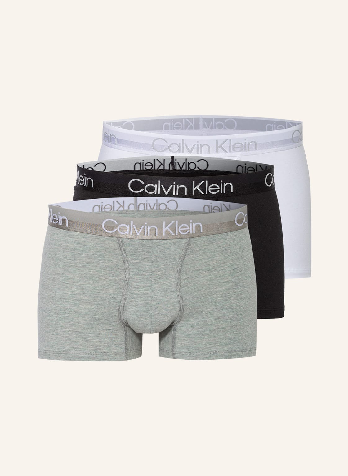 Calvin Klein 3er-Pack Boxershorts Modern Structure grau von Calvin Klein