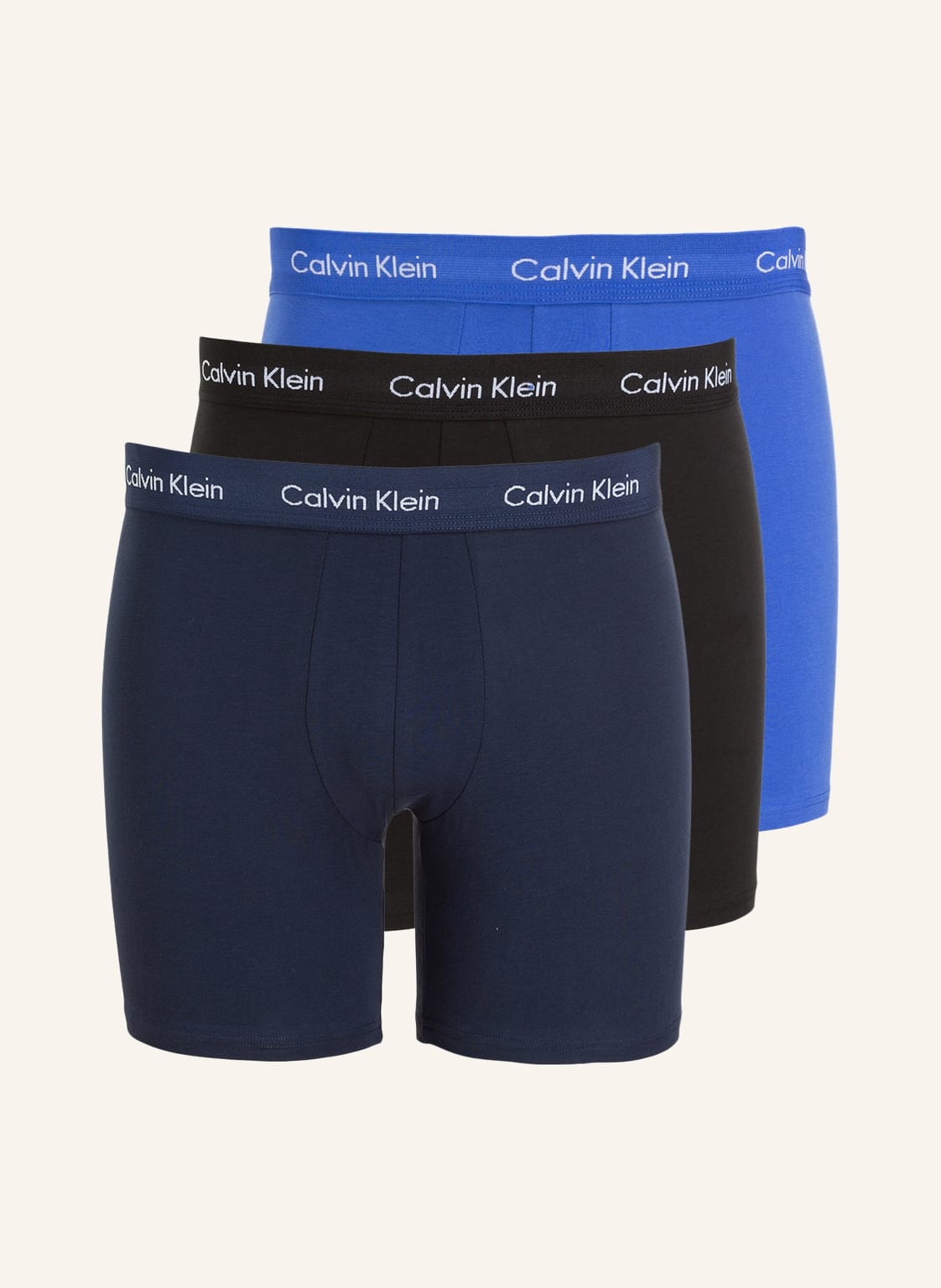 Calvin Klein 3er-Pack Boxershorts Cotton Stretch blau von Calvin Klein