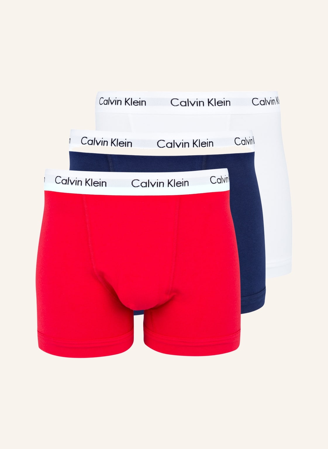 Calvin Klein 3er-Pack Boxershorts Cotton Stretch blau von Calvin Klein