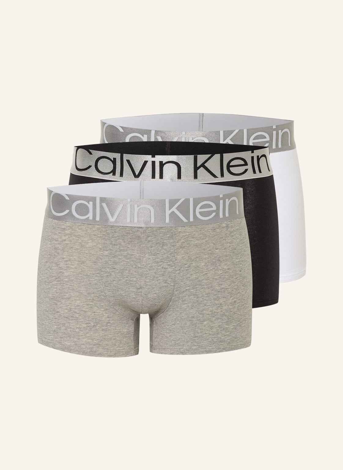Calvin Klein 3er-Pack Boxershorts Steel Cotton grau von Calvin Klein