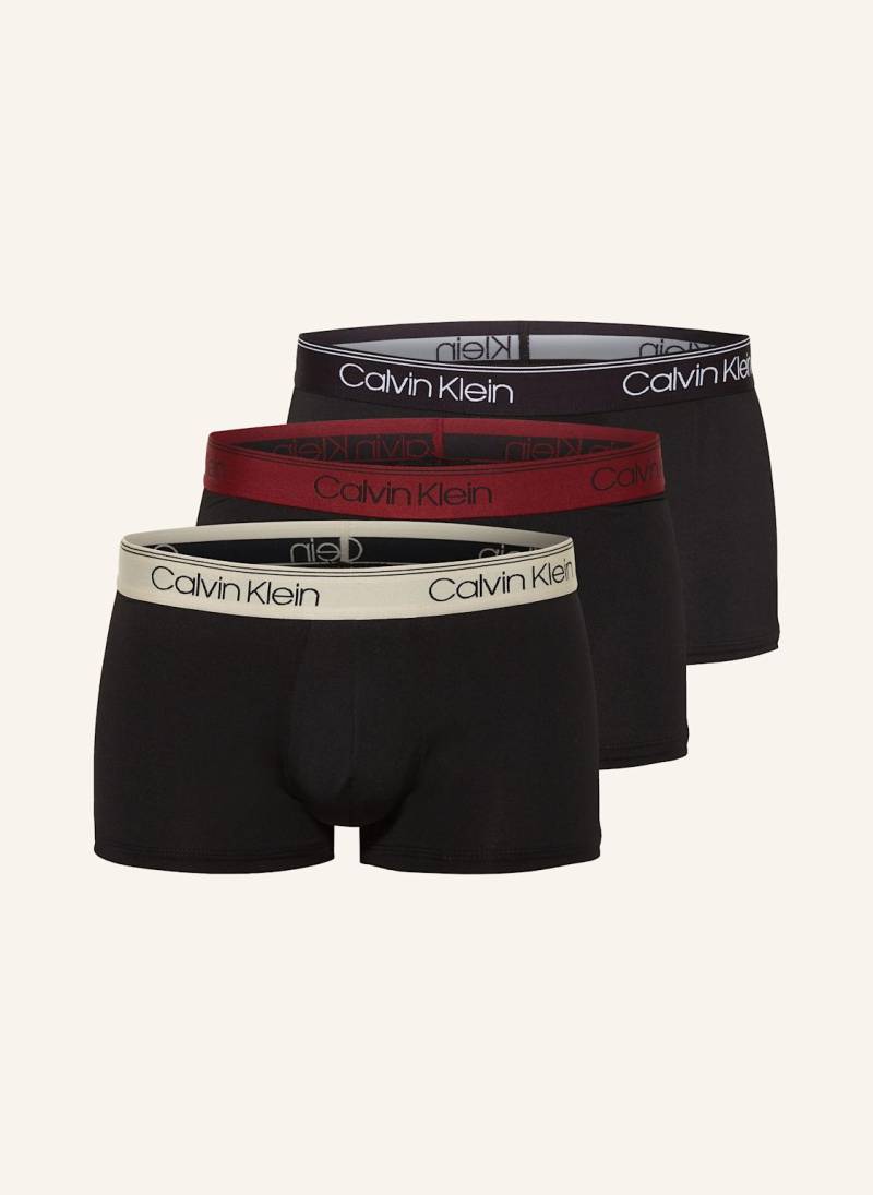 Calvin Klein 3er-Pack Boxershorts Micro Stretch Low Rise rot von Calvin Klein