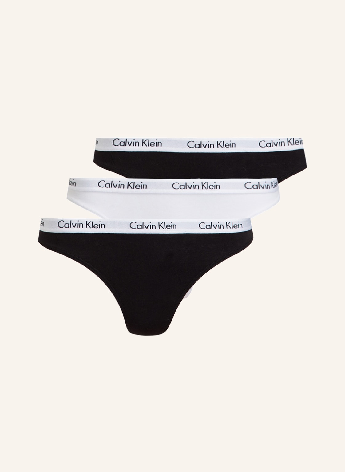 Calvin Klein 3er-Pack Strings Carousel schwarz von Calvin Klein