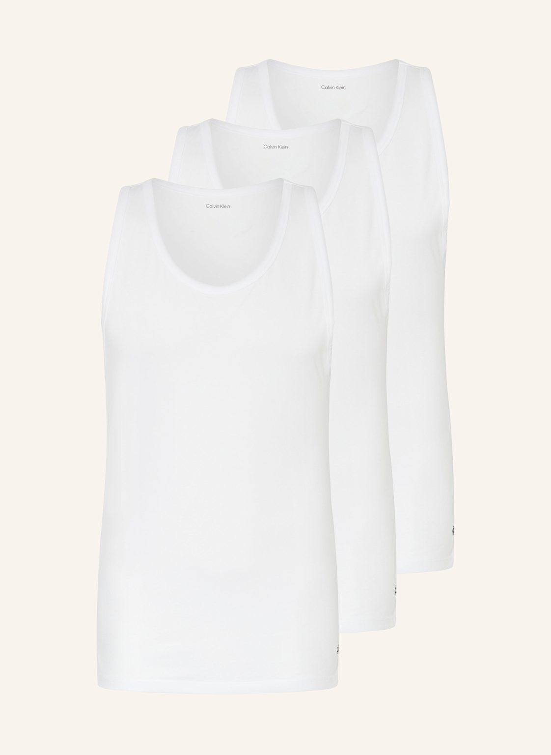 Calvin Klein 3er-Pack Unterhemden Cotton Stretch Blend weiss von Calvin Klein