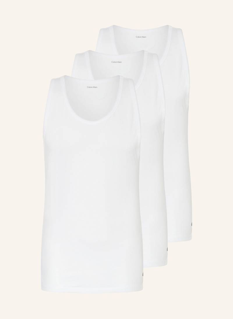 Calvin Klein 3er-Pack Unterhemden Cotton Stretch Blend weiss von Calvin Klein