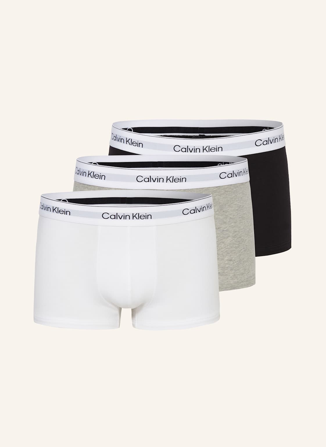 Calvin Klein 5er-Pack Boxershorts Icon Cotton Stretch Low Rise weiss von Calvin Klein