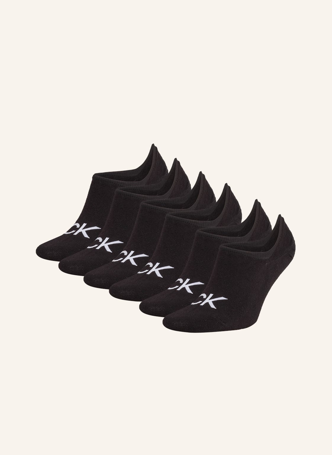 Calvin Klein 6er-Pack Füßlinge schwarz von Calvin Klein