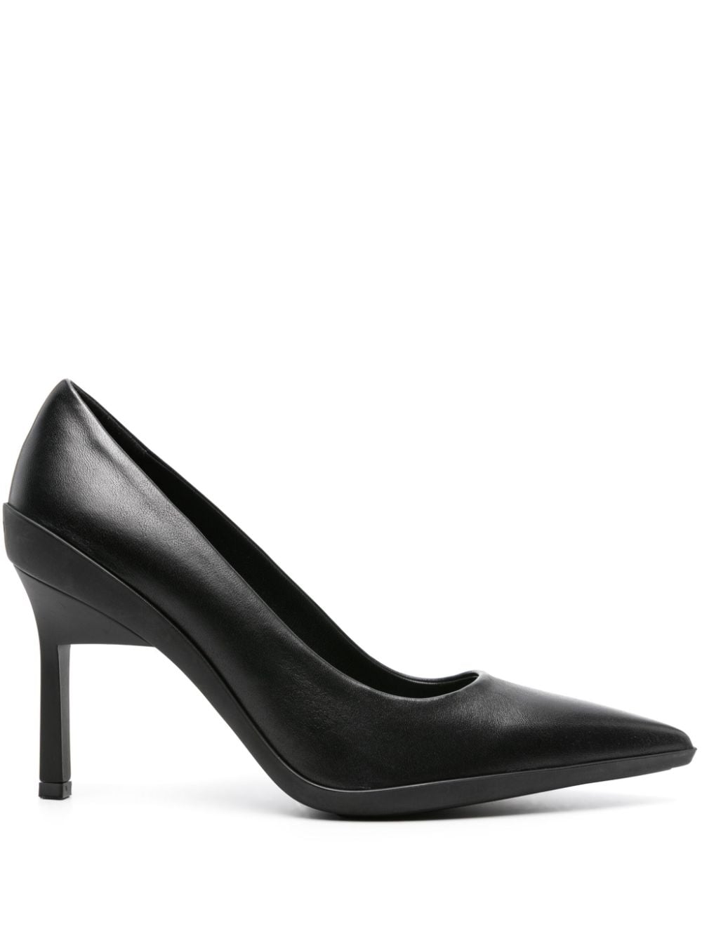 Calvin Klein 90mm pointed-toe leather pumps - Black von Calvin Klein