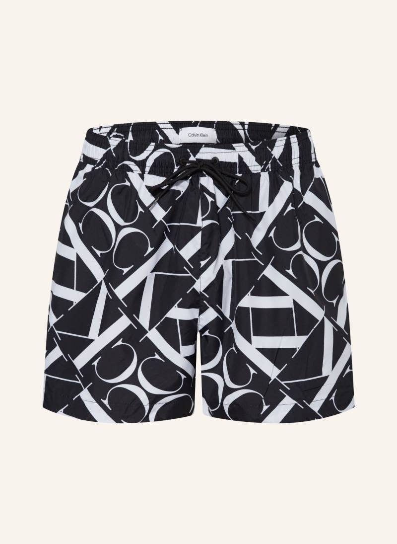 Calvin Klein Badeshorts Ck Monogram schwarz von Calvin Klein