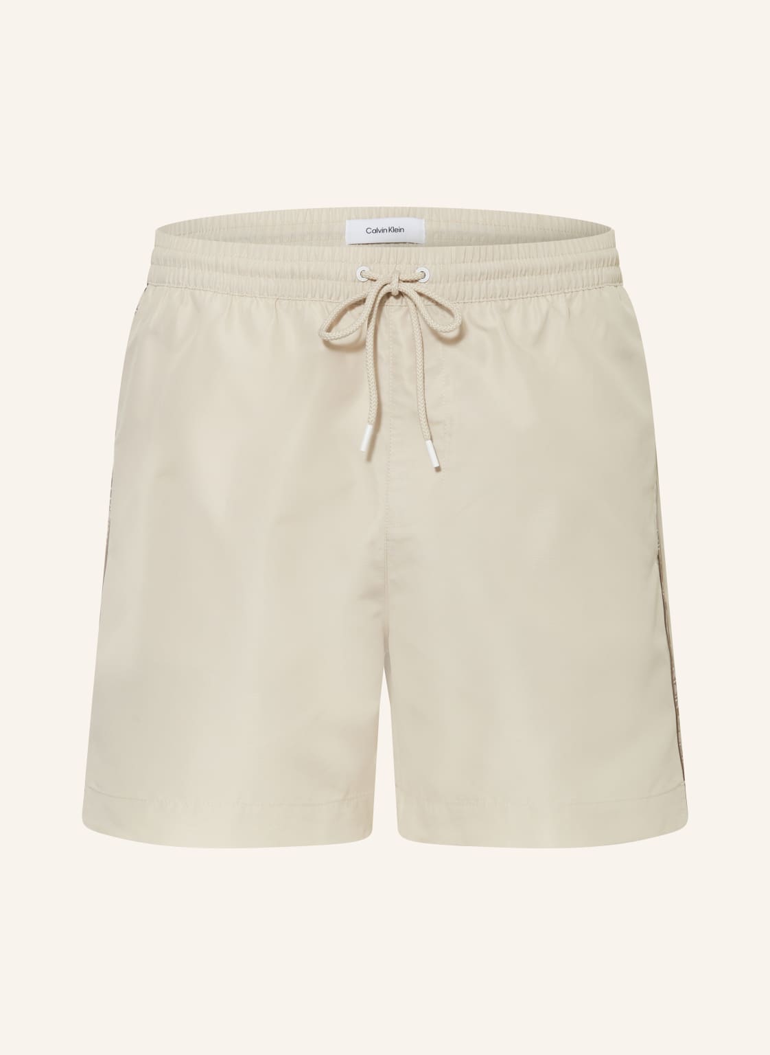 Calvin Klein Badeshorts Logo Tape beige von Calvin Klein