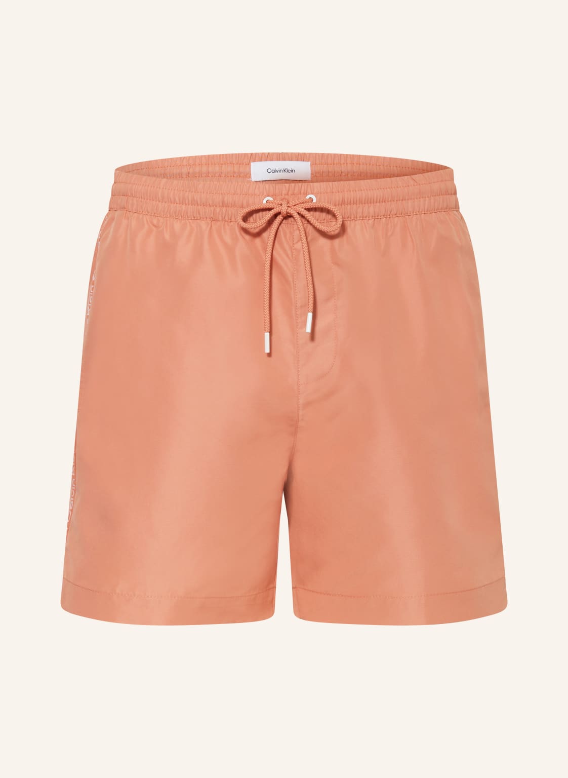 Calvin Klein Badeshorts Logo Tape orange von Calvin Klein