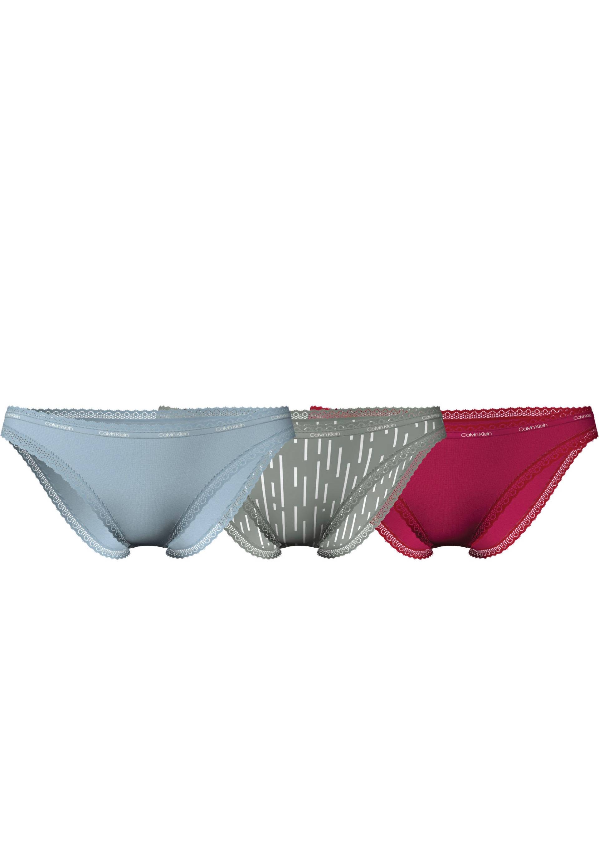 Calvin Klein Underwear Bikinislip, (Packung, 3 St., 3er-Pack), mit Spitze an den Kanten von Calvin Klein Underwear