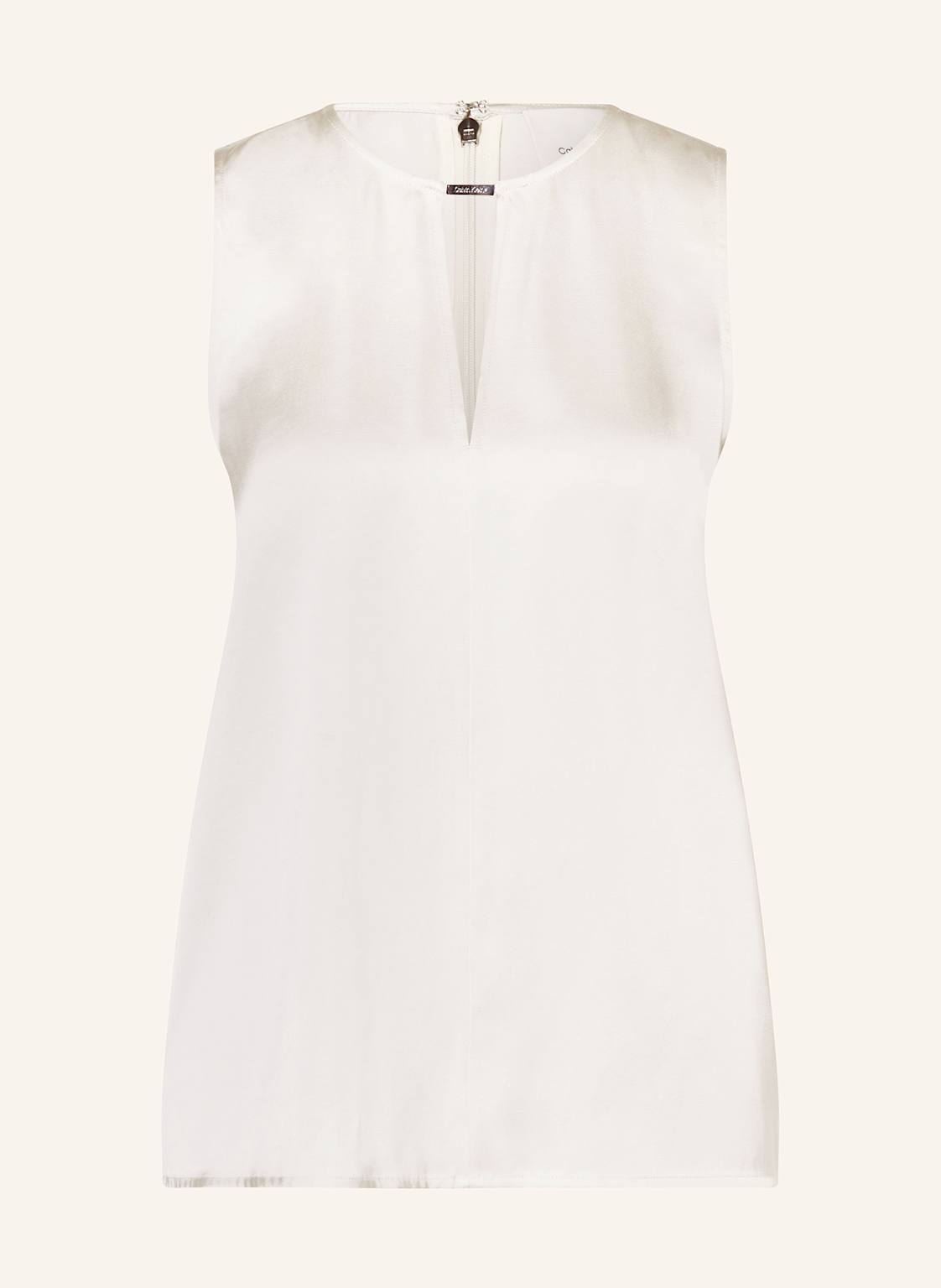 Calvin Klein Blusentop Aus Satin Mit Cut-Out weiss Calvin Klein Blusentop Aus Satin Mit Cut-Out weiss von Calvin Klein