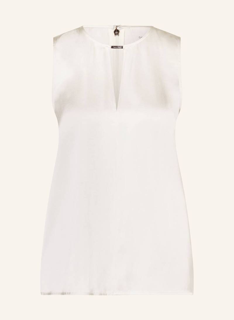 Calvin Klein Blusentop Aus Satin Mit Cut-Out weiss von Calvin Klein