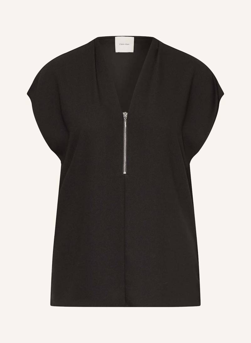 Calvin Klein Blusentop Georgette schwarz von Calvin Klein