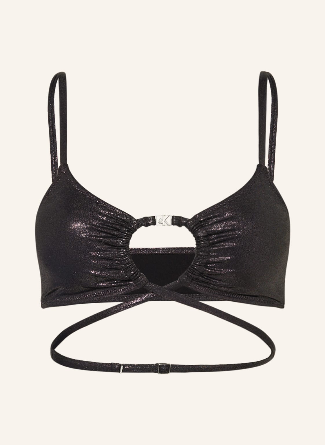 Calvin Klein Bralette-Bikini-Top Ck Festive schwarz von Calvin Klein