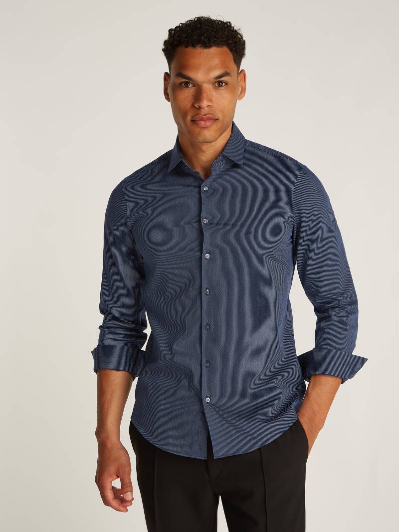 Calvin Klein Businesshemd »BUSINESS STRIPE SLIM SHIRT«, mit Logoprint von Calvin Klein