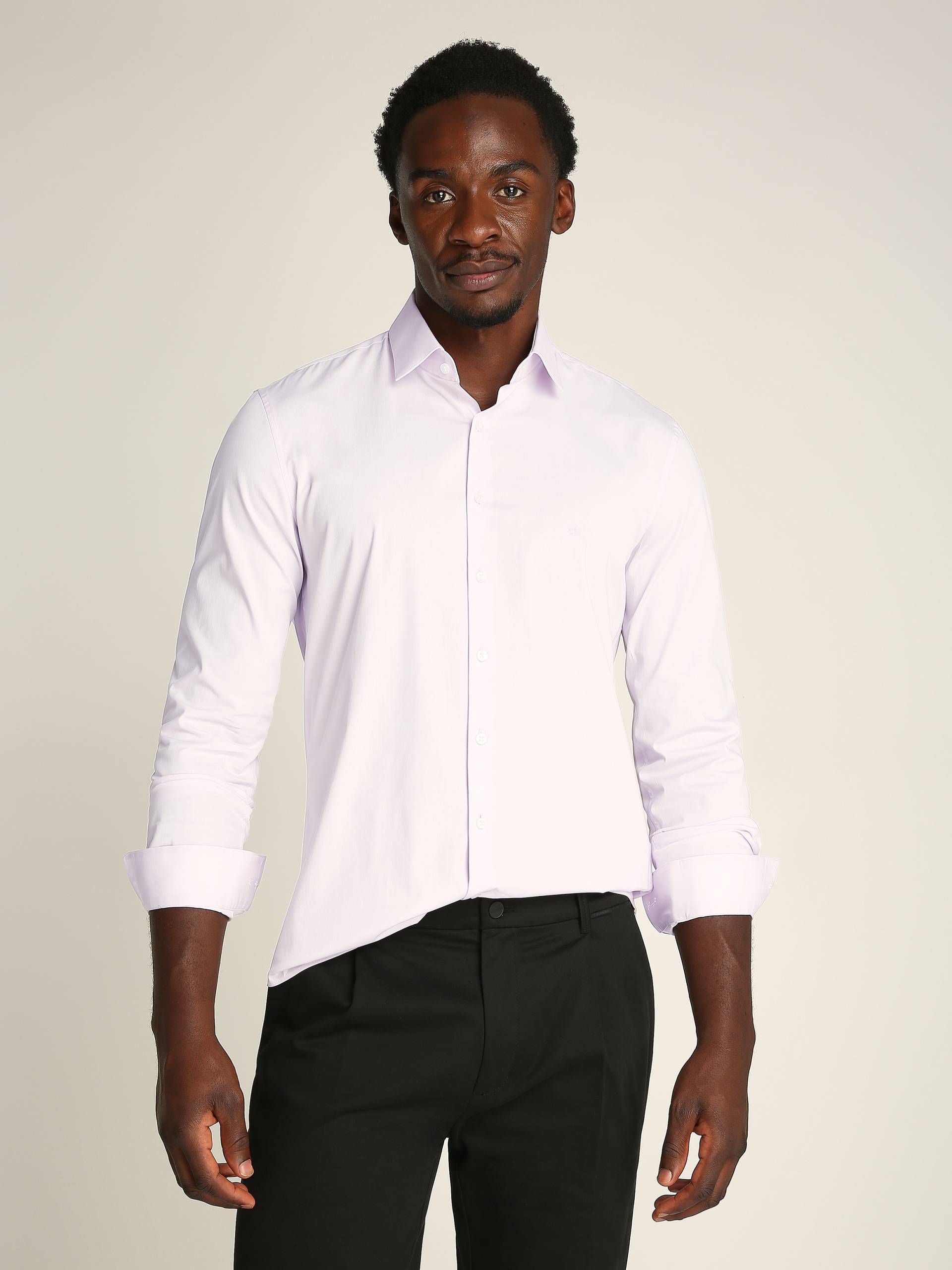 Calvin Klein Businesshemd »POPLIN STRETCH SLIM SHIRT«, mit Kentkragen, Logoprint auf Brusthöhe Calvin Klein Businesshemd »POPLIN STRETCH SLIM SHIRT«, mit Kentkragen, Logoprint auf Brusthöhe von Calvin Klein