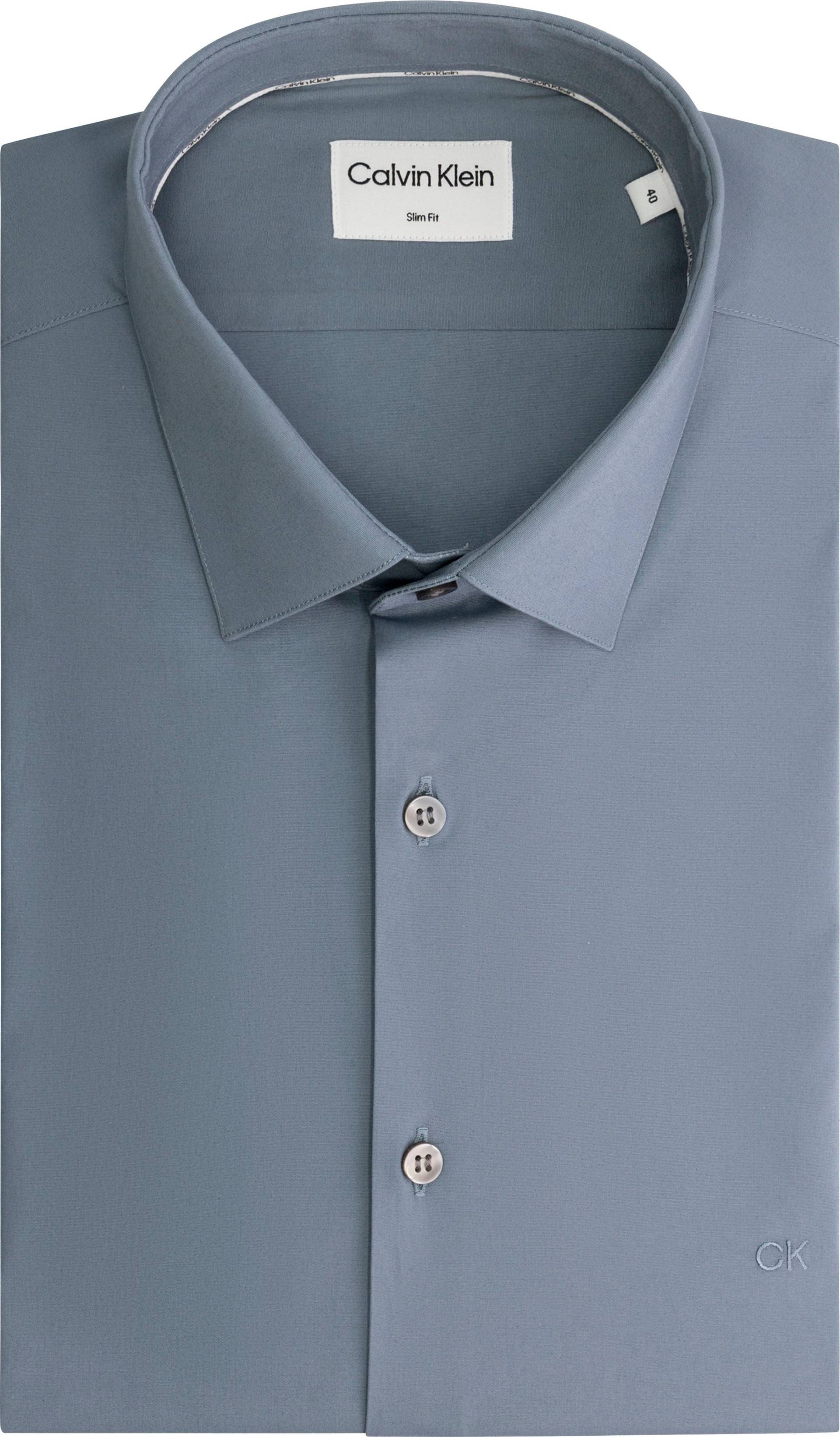 Calvin Klein Businesshemd »POPLIN STRETCH SLIM SHIRT«, mit Kentkragen von Calvin Klein