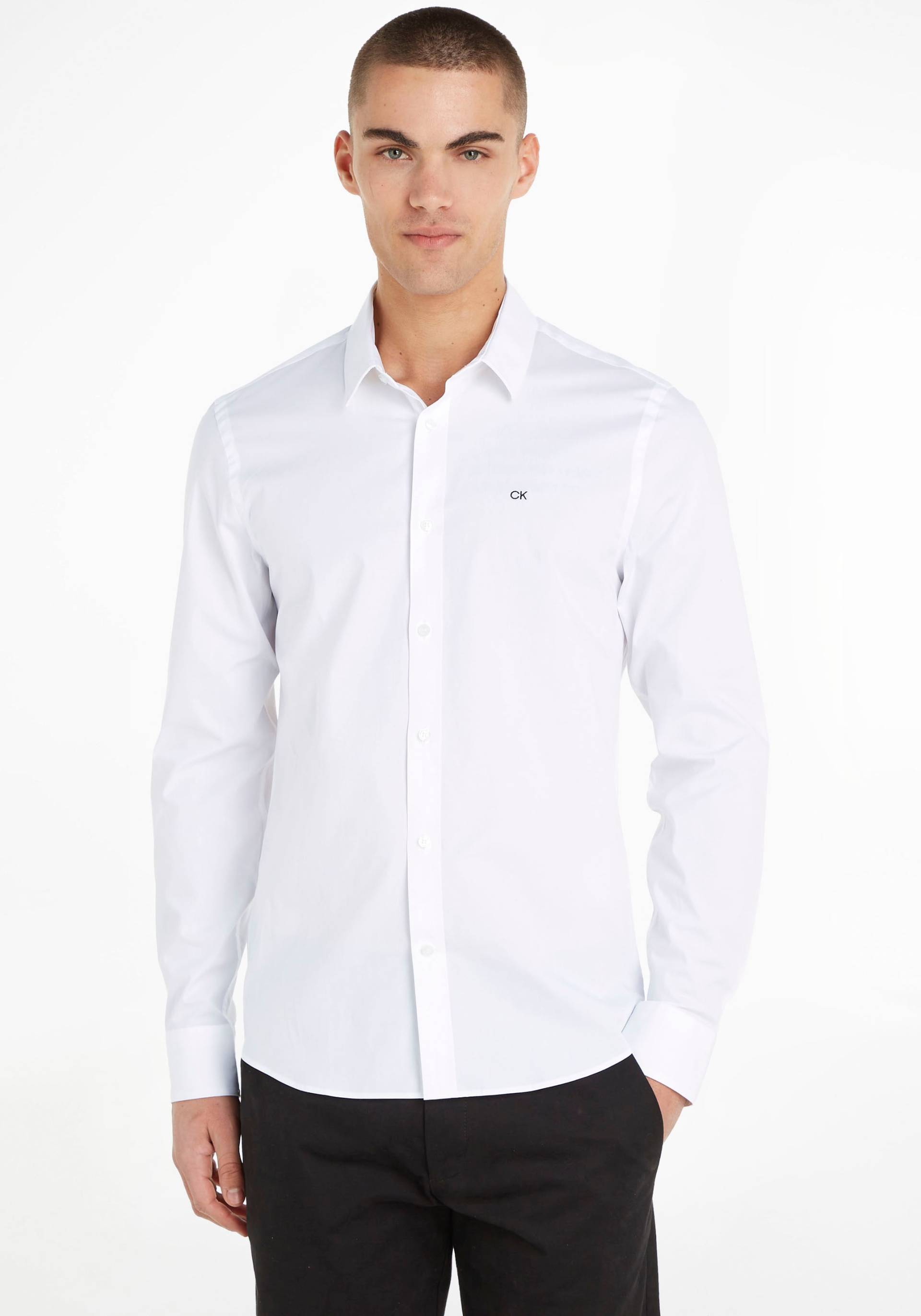 Calvin Klein Businesshemd »STRETCH POPLIN SLIM SHIRT«, mit Calvin Klein Logo auf der Brust Calvin Klein Businesshemd »STRETCH POPLIN SLIM SHIRT«, mit Calvin Klein Logo auf der Brust von Calvin Klein