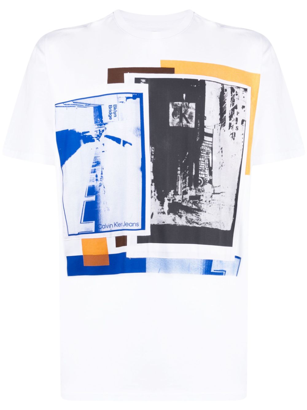 Calvin Klein Connected Layer cotton T-shirt - White von Calvin Klein