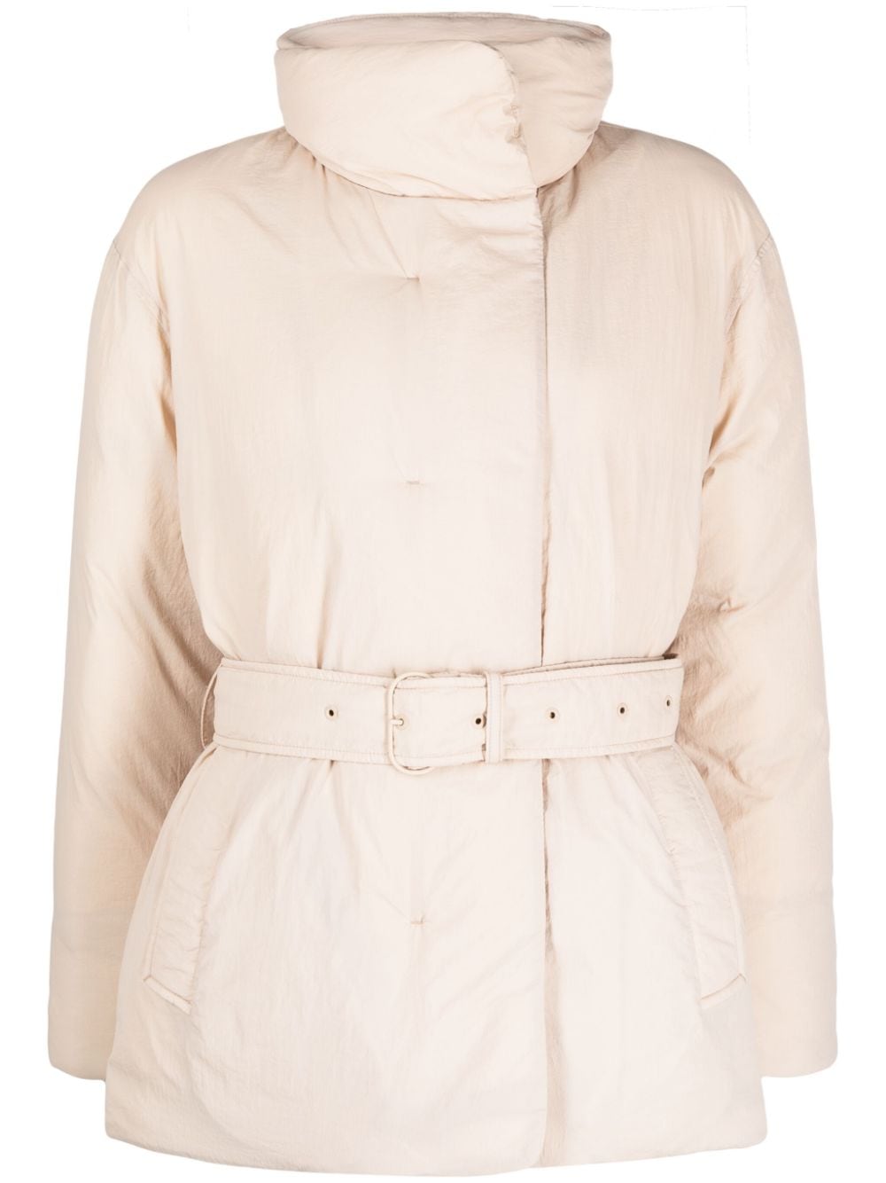 Calvin Klein crinkled belted down jacket - Neutrals von Calvin Klein