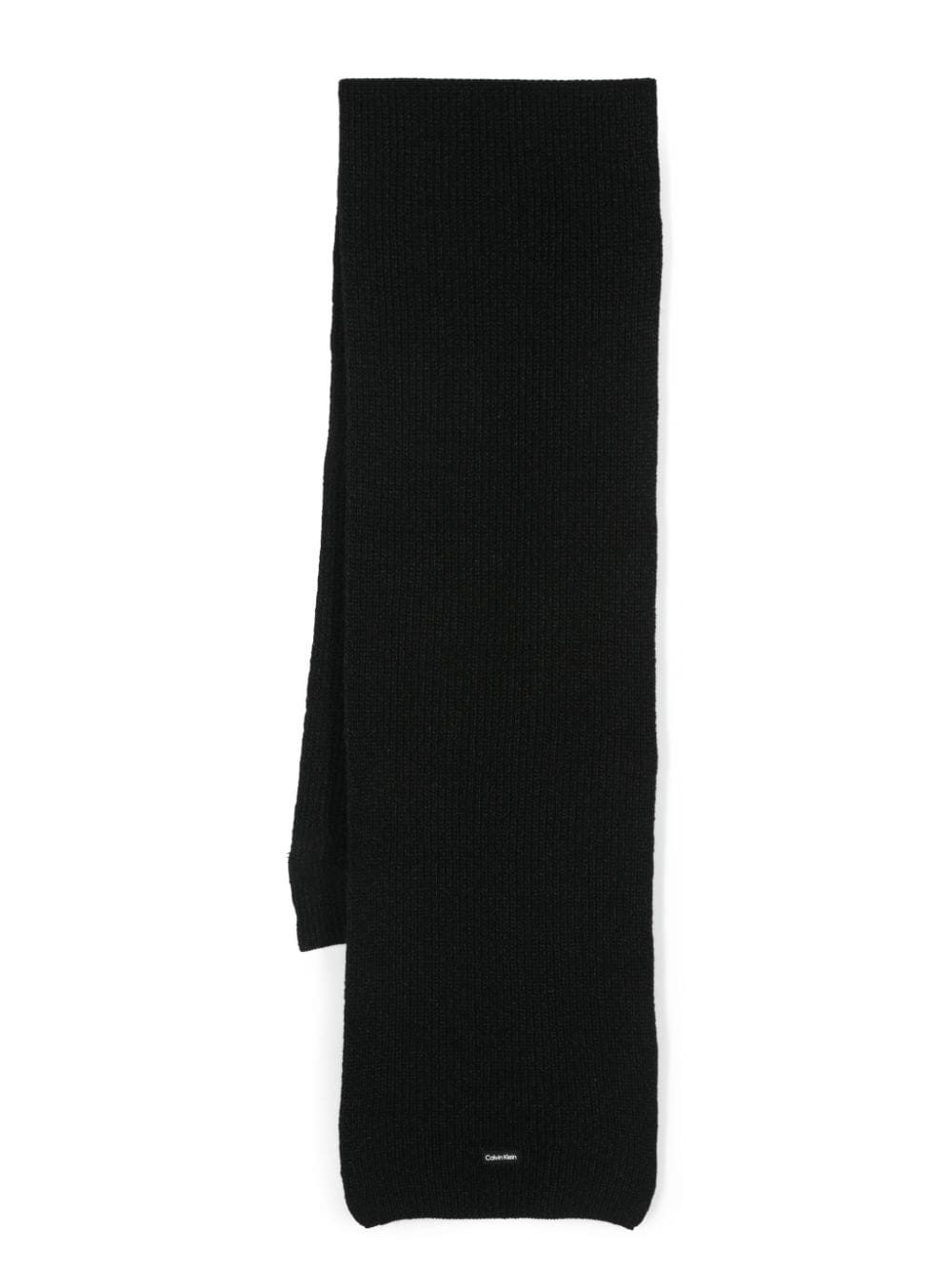 Calvin Klein Daddy mélange wool-blend scarf - Black von Calvin Klein