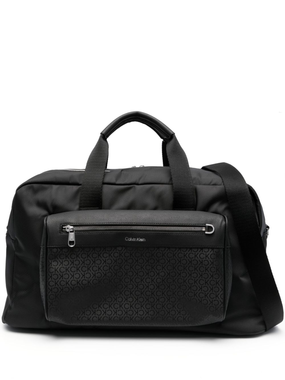 Calvin Klein Elevated logo-print holdall bag - Black von Calvin Klein