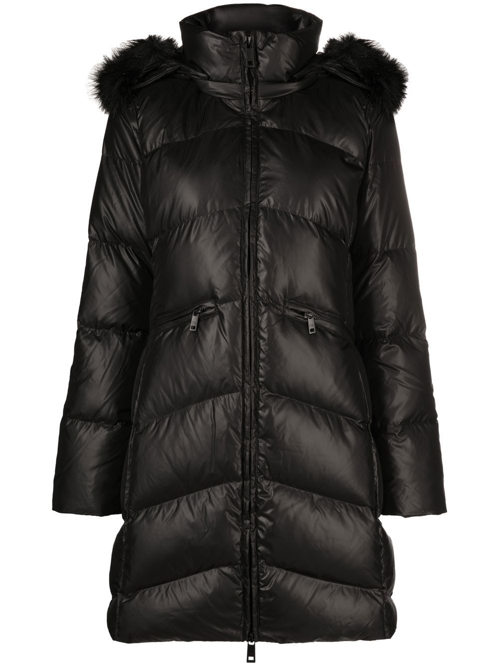 Calvin Klein Essential hooded coat - Black von Calvin Klein