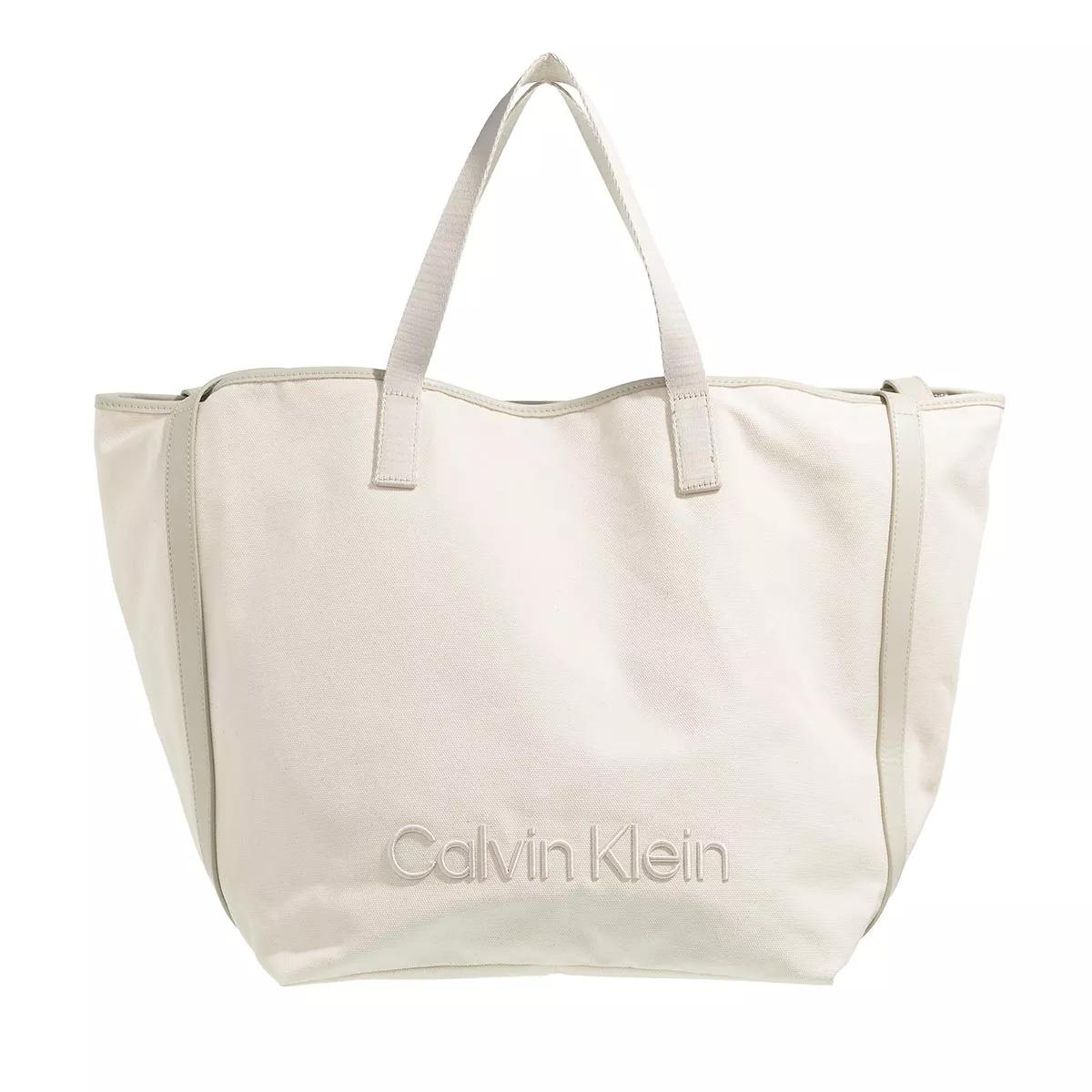 Calvin Klein Henkeltasche - Ck Summer Shopper Large Refib - Gr. unisize - in Creme - für Damen von Calvin Klein