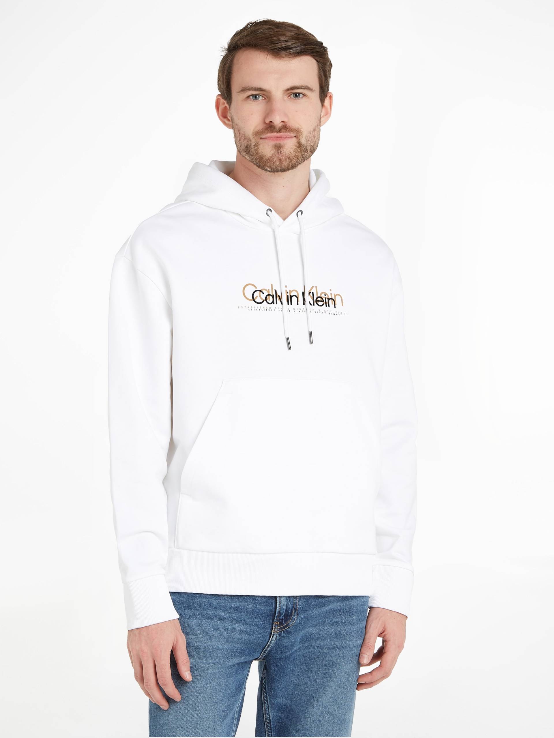 Calvin Klein Kapuzensweatshirt »DOUBLE FLOCK LOGO HOODIE« von Calvin Klein