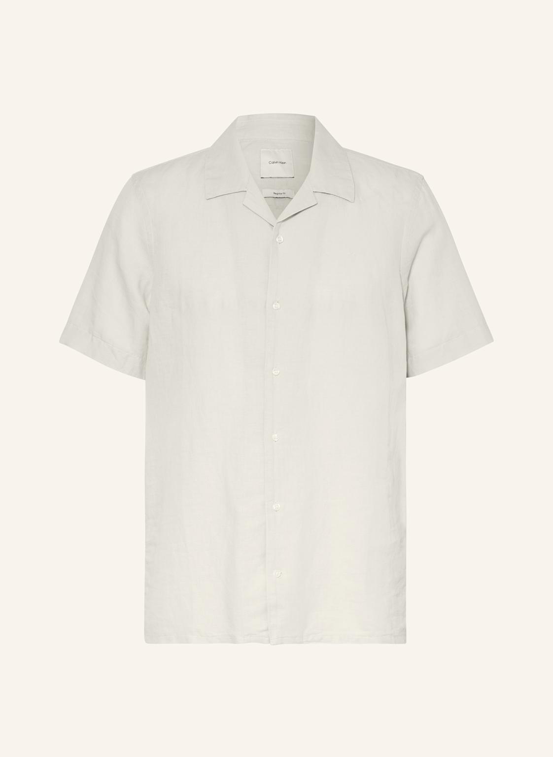 Calvin Klein Kurzarm-Hemd Regular Fit Mit Leinen gruen Calvin Klein Kurzarm-Hemd Regular Fit Mit Leinen gruen von Calvin Klein