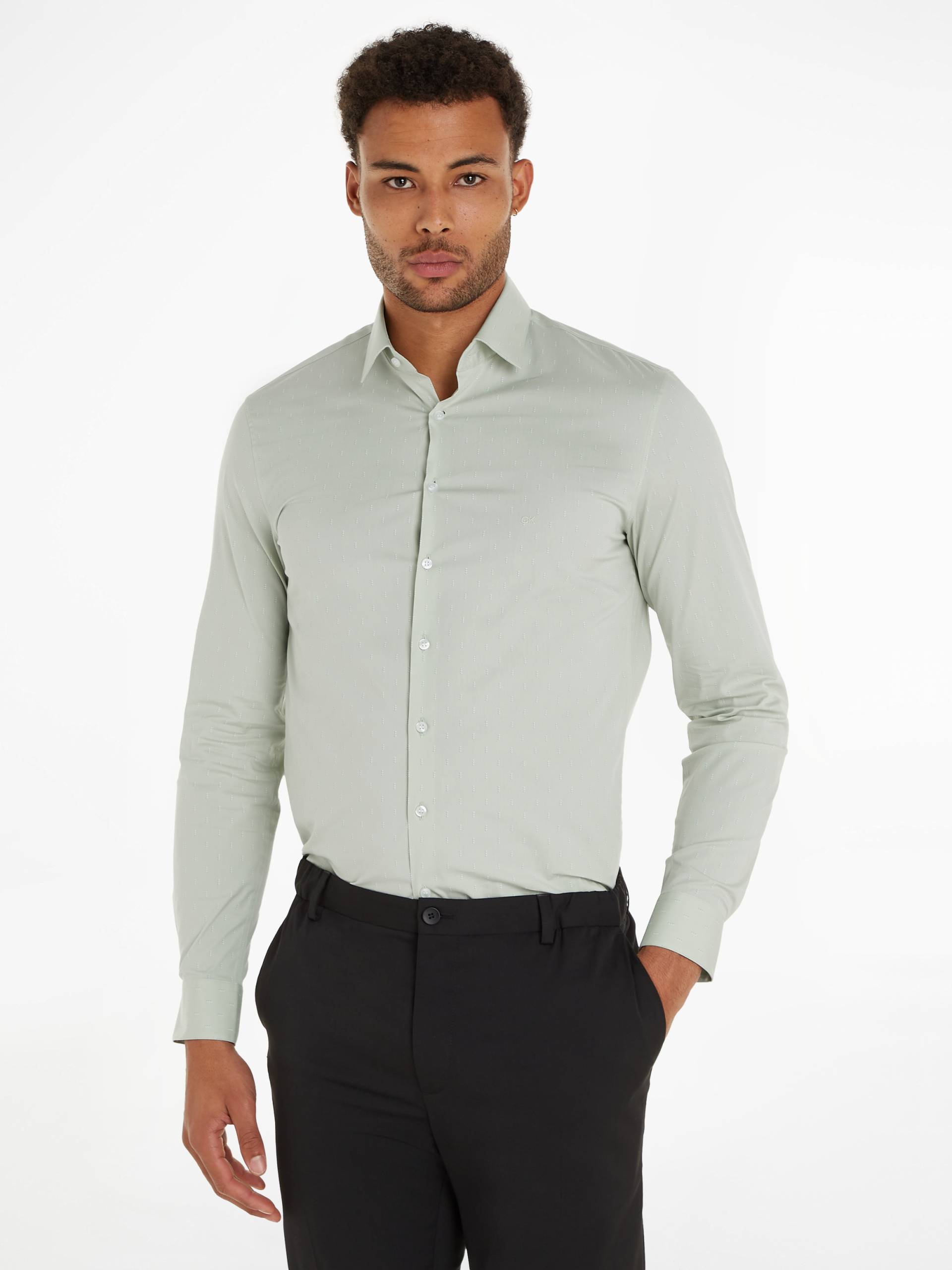 Calvin Klein Kurzarmhemd »POPLIN LEAF PRINT SLIM SHIRT« von Calvin Klein