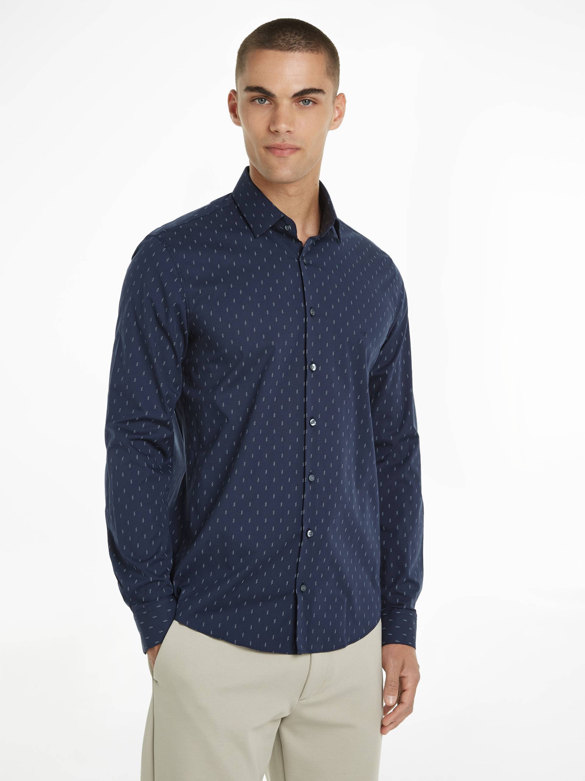 Calvin Klein Kurzarmhemd »POPLIN LEAF PRINT SLIM SHIRT« von Calvin Klein