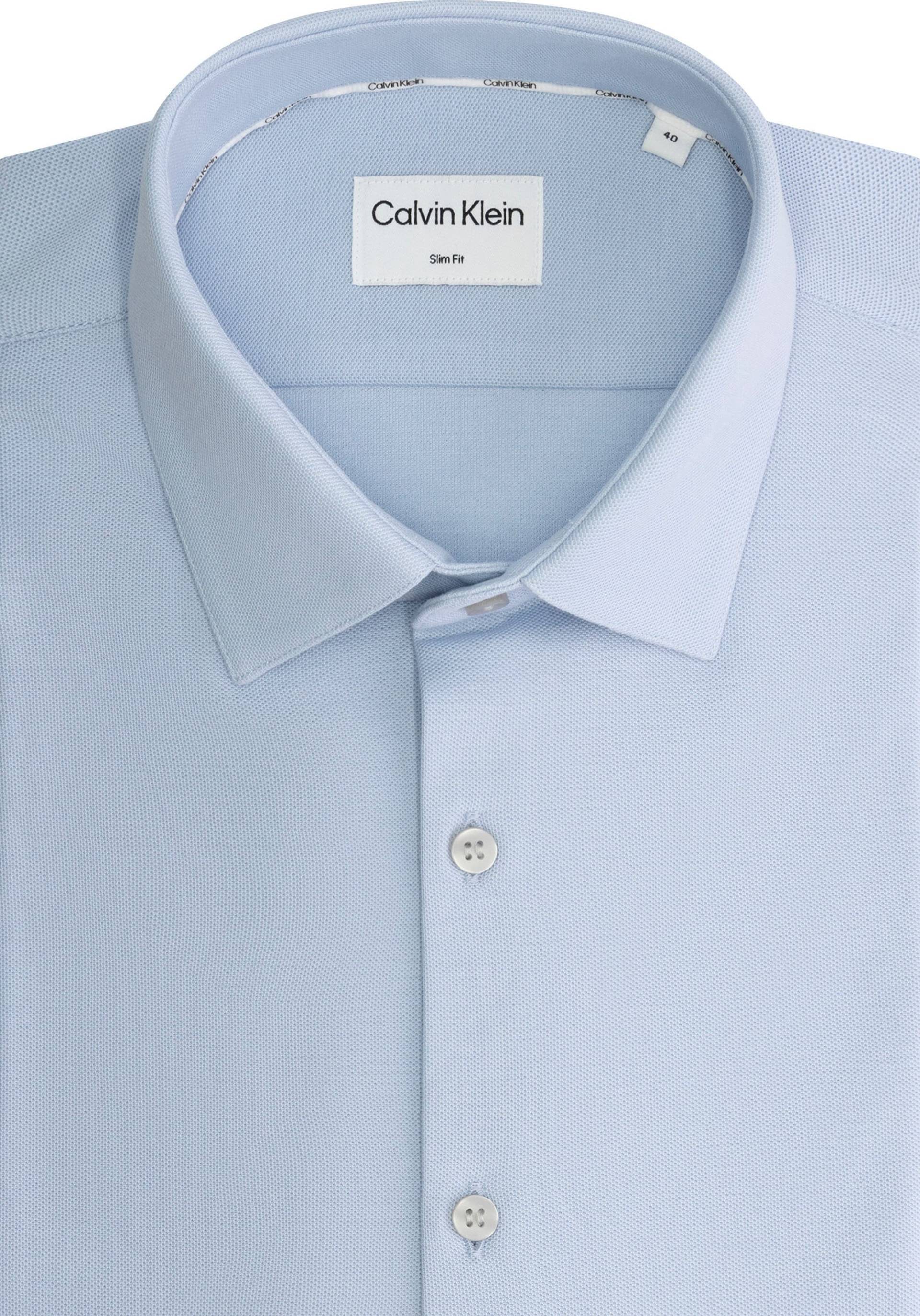 Calvin Klein Kurzarmhemd »STRETCH PIQUE SOLID SLIM SHIRT« von Calvin Klein