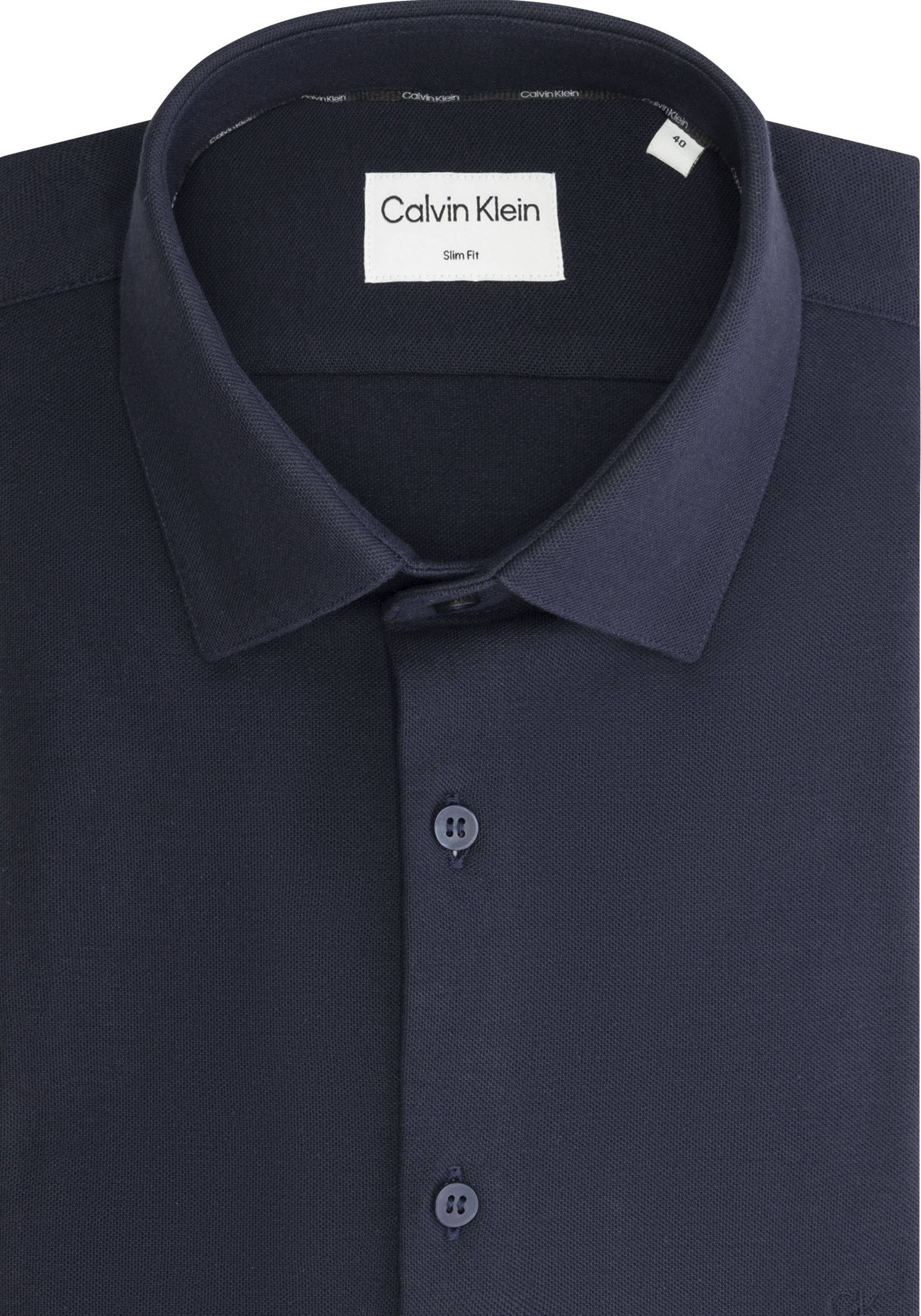 Calvin Klein Kurzarmhemd »STRETCH PIQUE SOLID SLIM SHIRT« von Calvin Klein