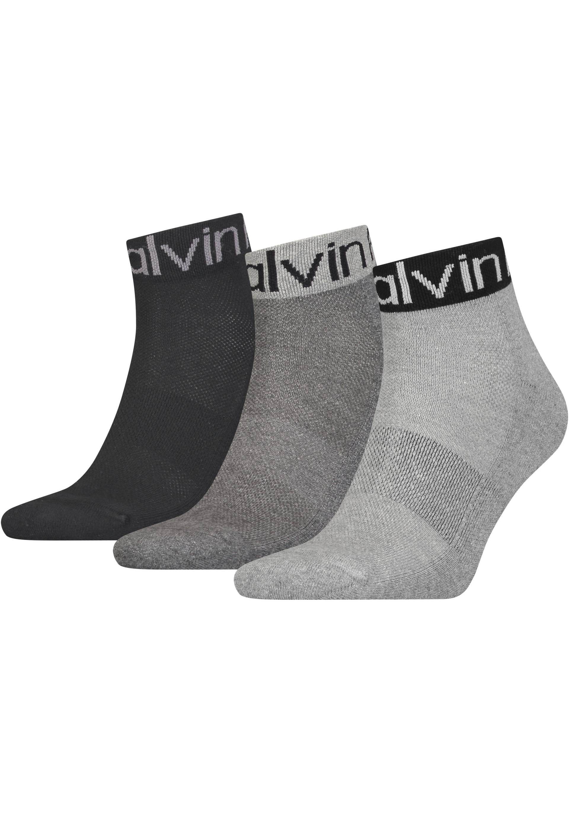 Calvin Klein Kurzsocken, (Packung, 3 Paar), CK MEN QUARTER 3P LOGO von Calvin Klein