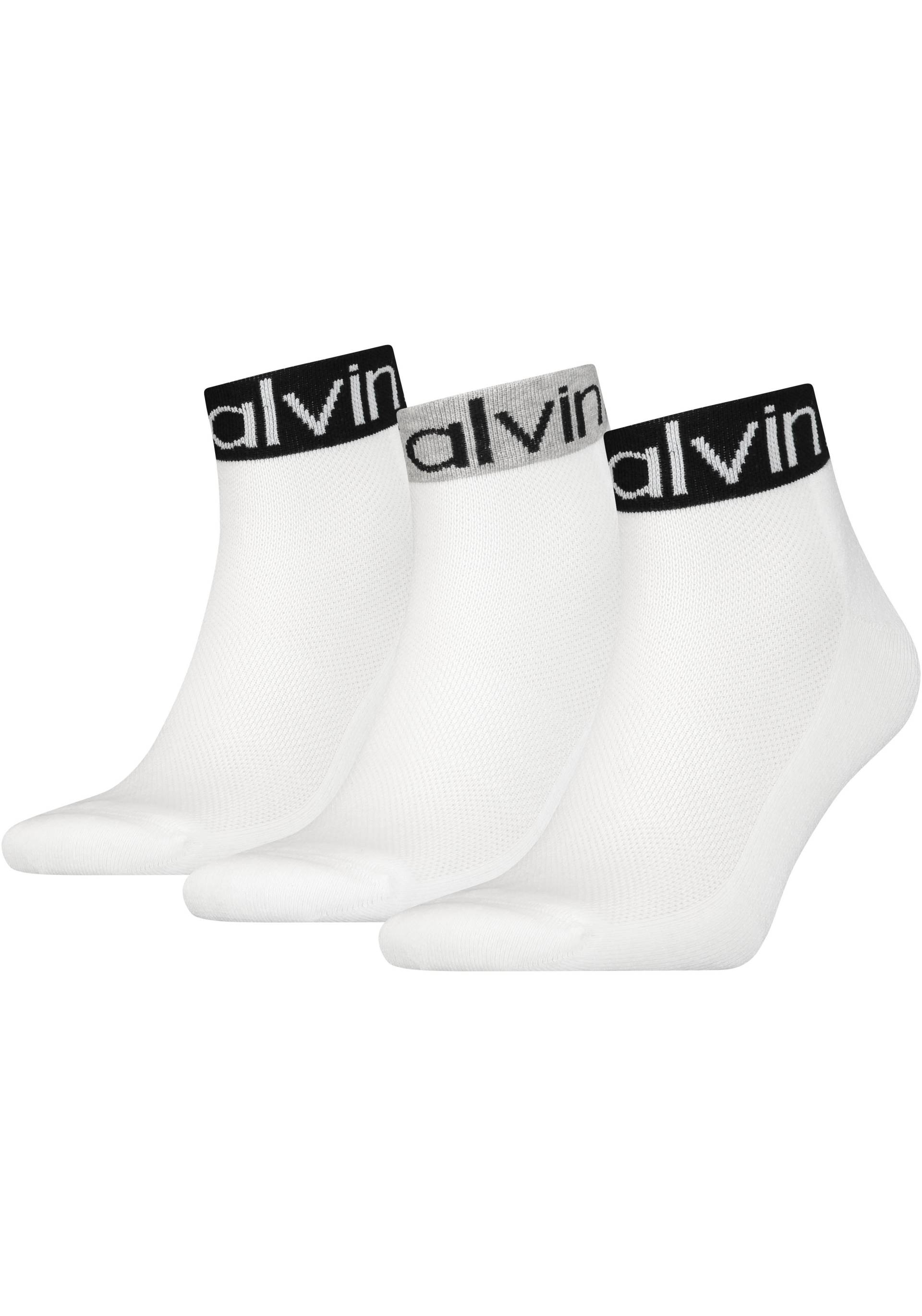 Calvin Klein Kurzsocken, (Packung, 3 Paar), CK MEN QUARTER 3P LOGO von Calvin Klein