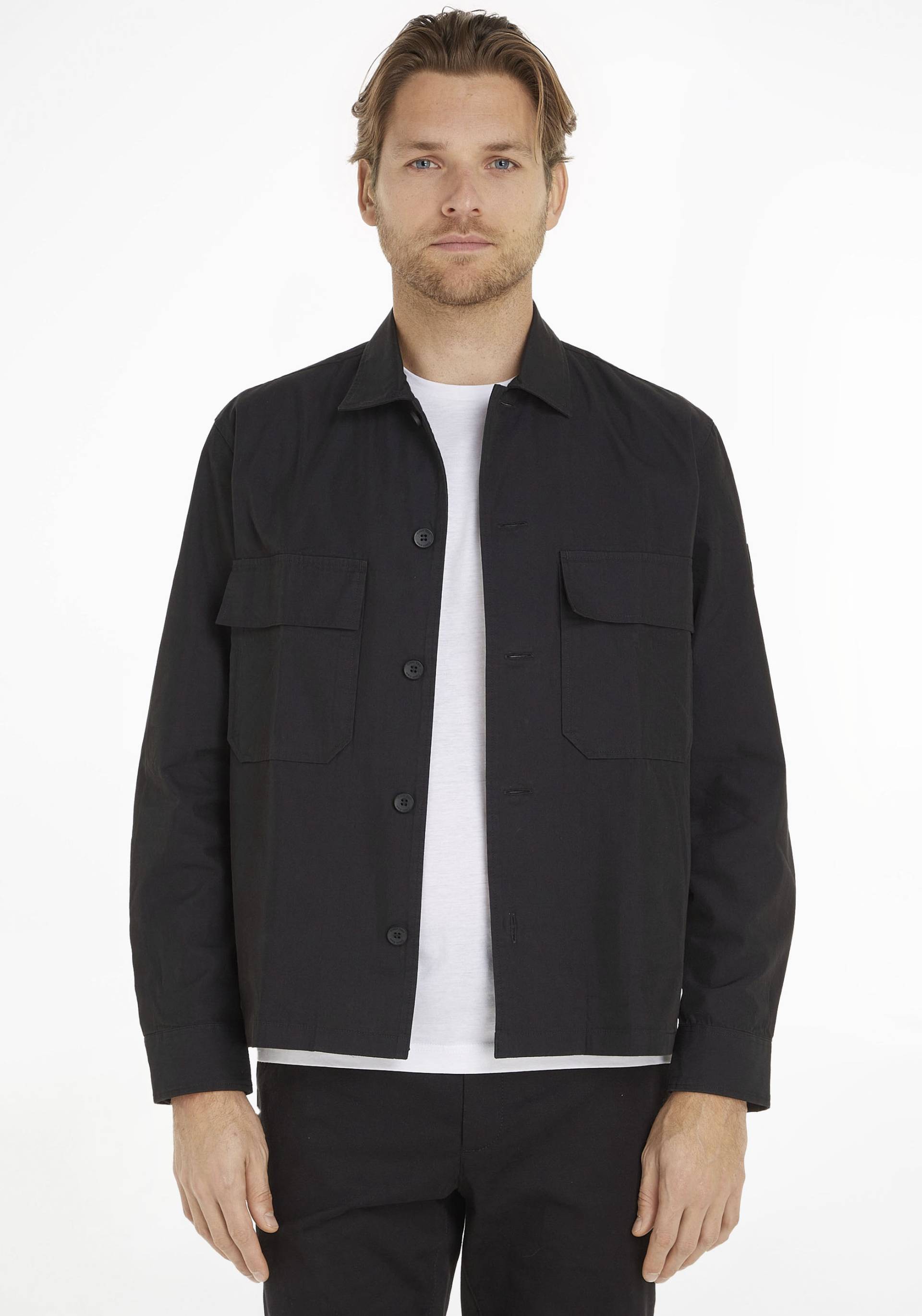 Calvin Klein Langarmhemd »COTTON NYLON OVERSHIRT« von Calvin Klein