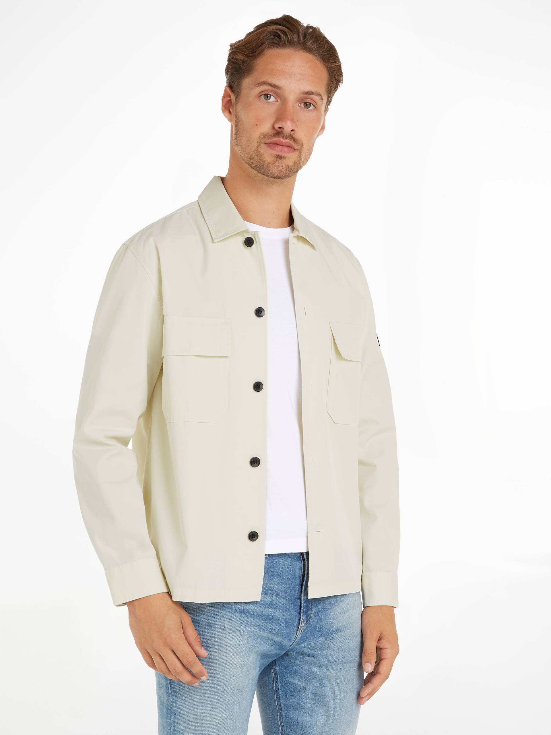 Calvin Klein Langarmhemd »COTTON NYLON OVERSHIRT« von Calvin Klein