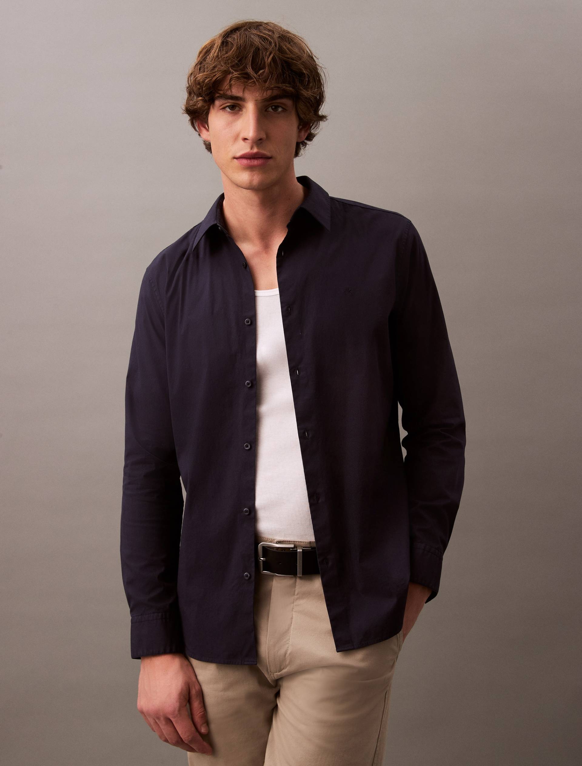 Calvin Klein Langarmhemd »LS SOLID STRETCH SLIM SHIRT«, in Unifarbe von Calvin Klein