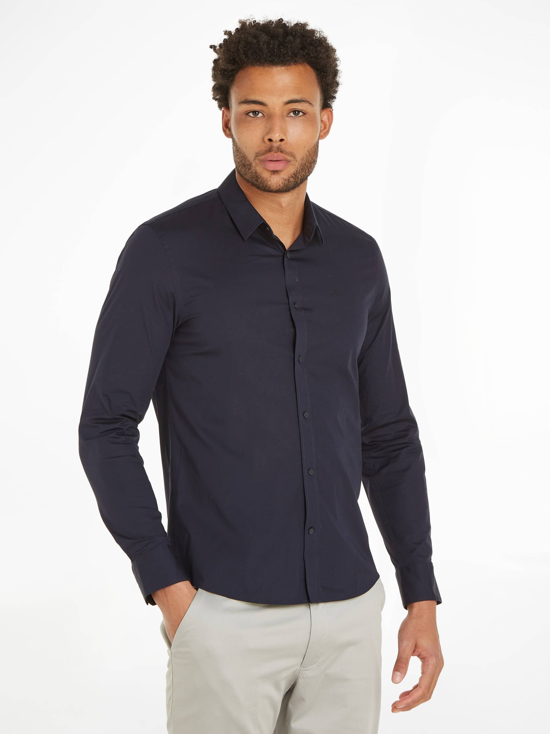 Calvin Klein Langarmhemd »SLIM FIT STRETCH POPLIN« von Calvin Klein