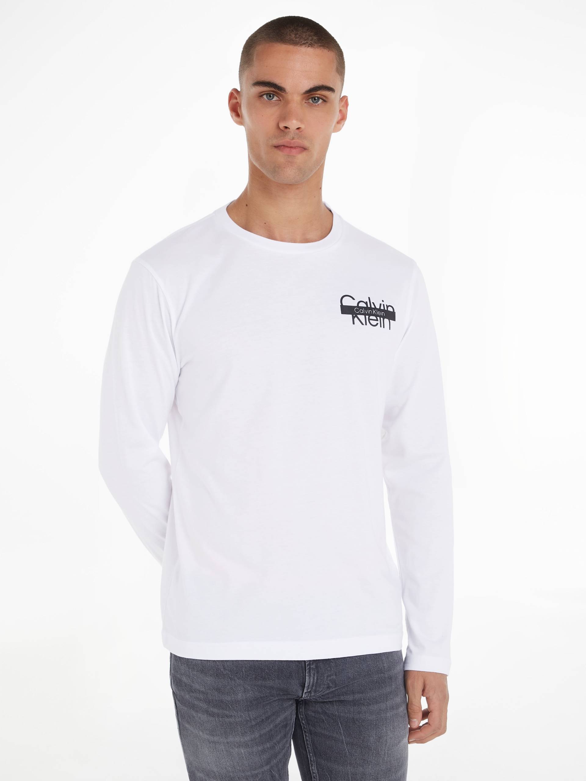 Calvin Klein Langarmshirt »CUT THROUGH LOGO LS T-SHIRT« von Calvin Klein