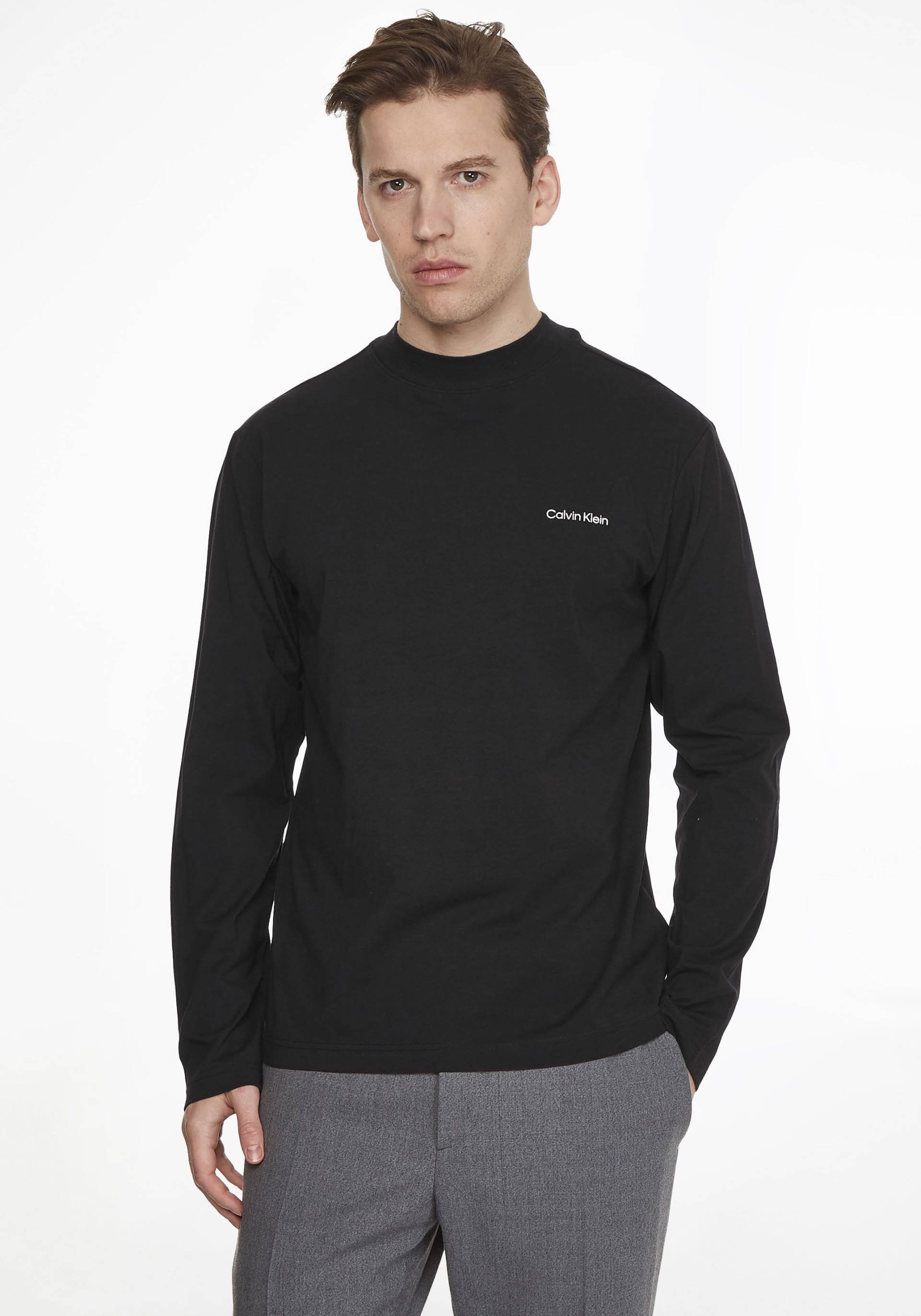 Calvin Klein Langarmshirt »MICRO LOGO LS MOCK NECK T-SHIRT« von Calvin Klein