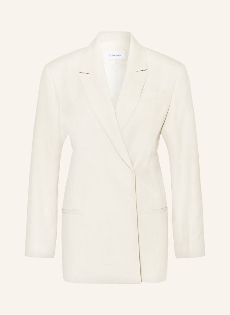 Calvin Klein Longblazer Mit Leinen beige von Calvin Klein