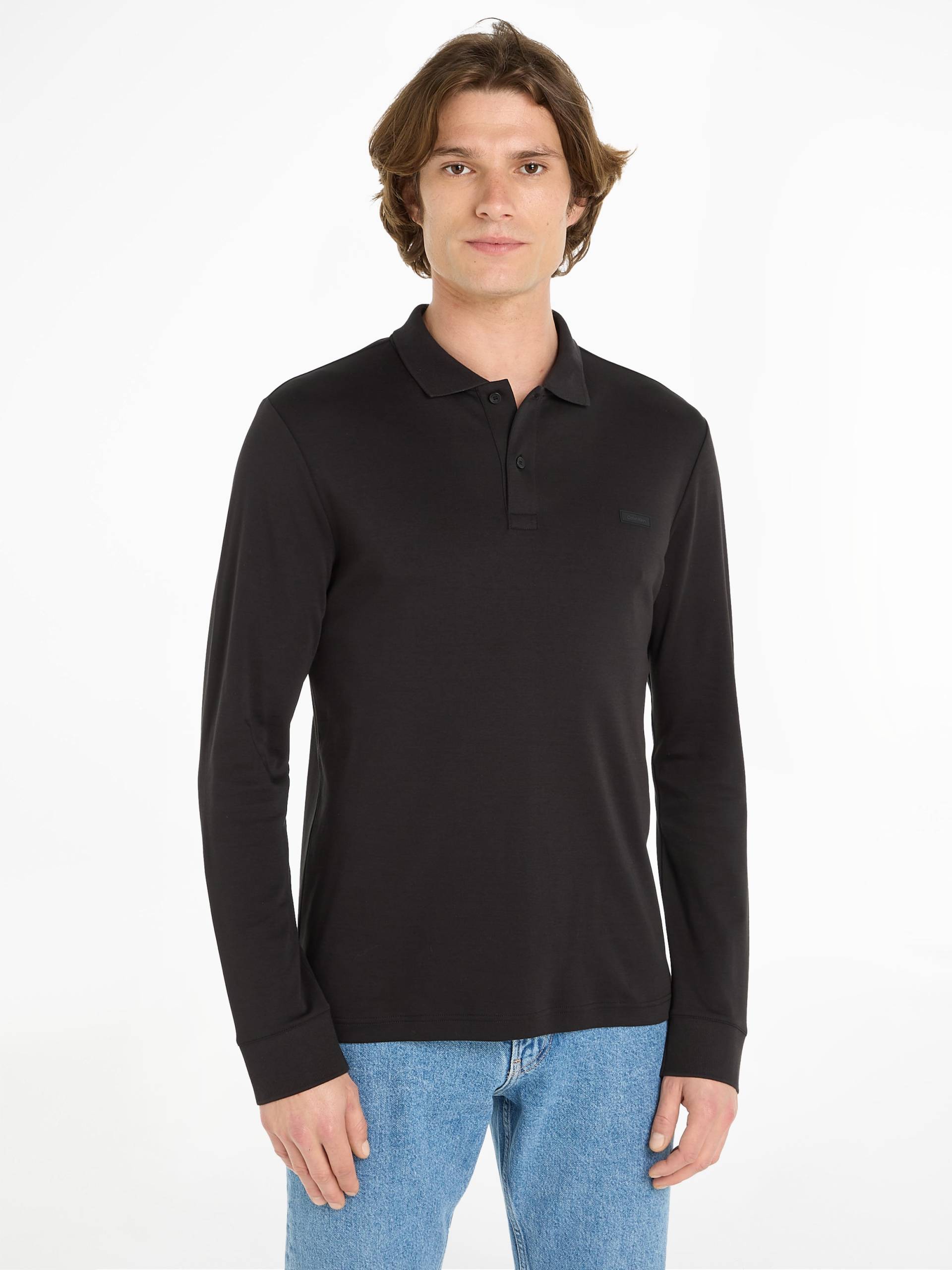 Calvin Klein Poloshirt »SMOOTH COTTON SLIM LS POLO« von Calvin Klein