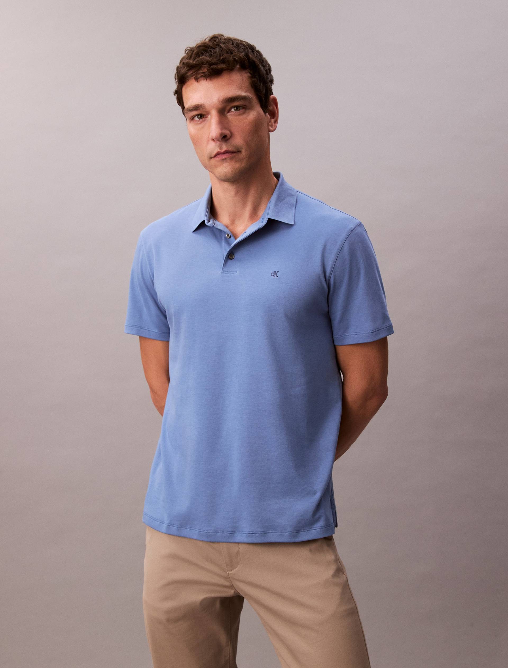 Calvin Klein Poloshirt »SS SUPIMA CHEST EMB POLO«, Mit Rundhalsausschnitt Calvin Klein Poloshirt »SS SUPIMA CHEST EMB POLO«, Mit Rundhalsausschnitt von Calvin Klein