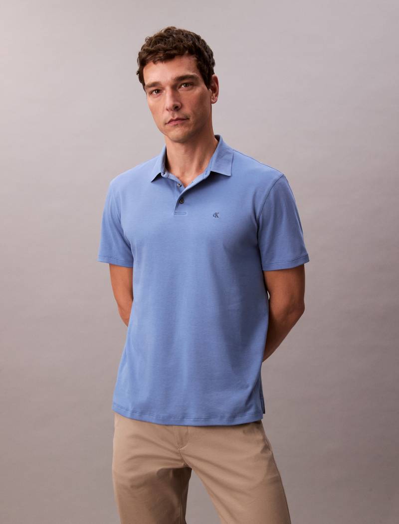 Calvin Klein Poloshirt »SS SUPIMA CHEST EMB POLO«, Mit Rundhalsausschnitt von Calvin Klein