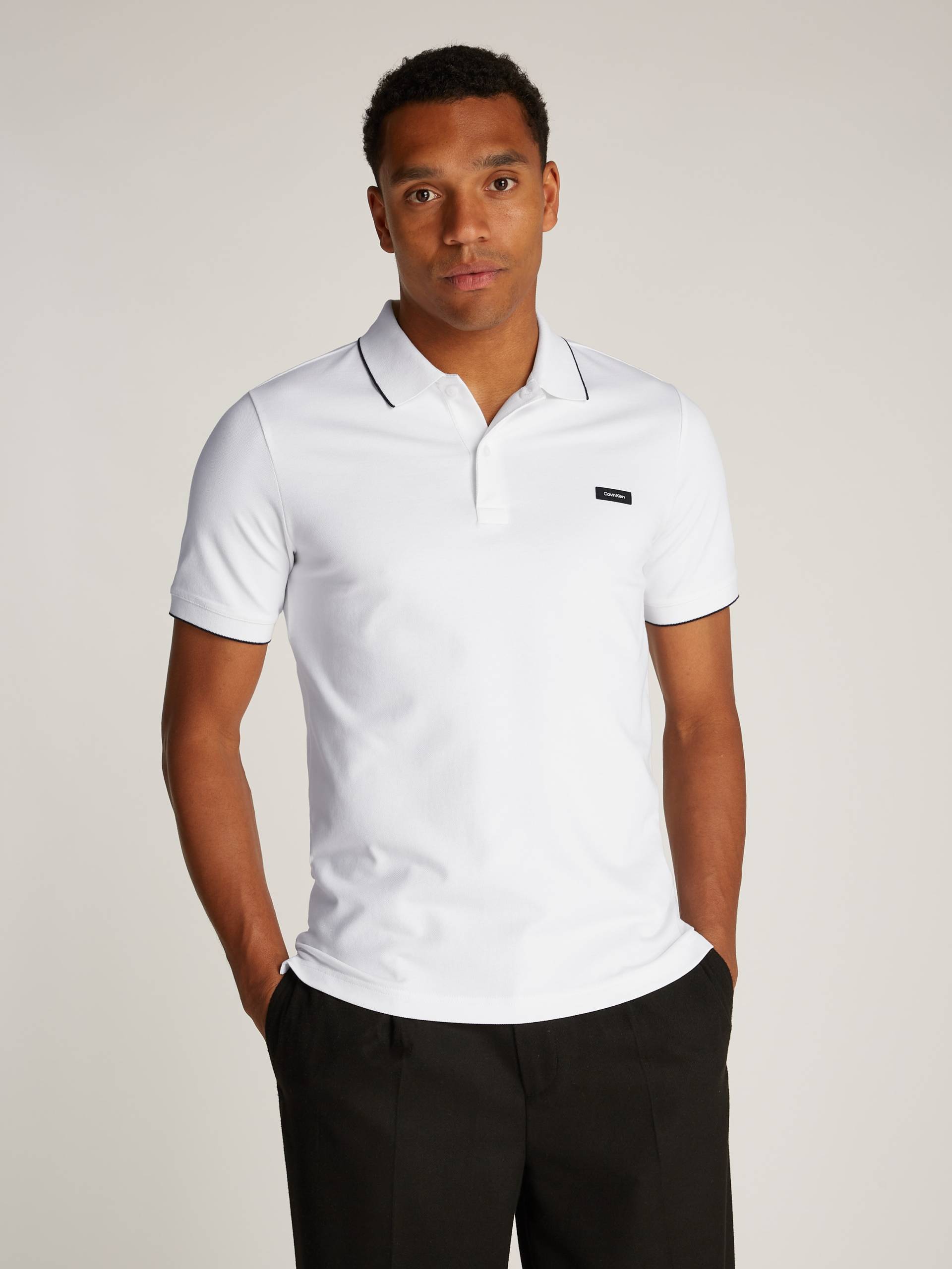 Calvin Klein Poloshirt »STRETCH PIQUE TIPPING POLO« Calvin Klein Poloshirt »STRETCH PIQUE TIPPING POLO« von Calvin Klein