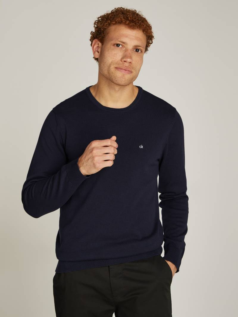 Calvin Klein Rundhalspullover »COTTON SILK BLEND CN SWEATER«, mit Logoprägung von Calvin Klein